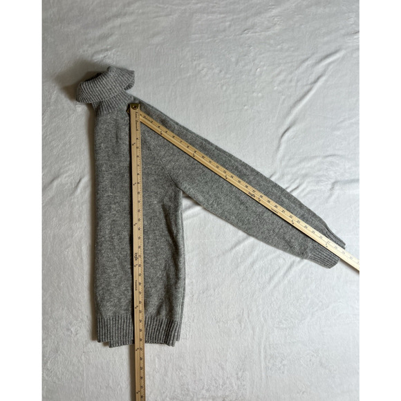 Lachlan Womens Merino Wool Turtleneck Sweater Gray Size M Understated Minimalism - Picture 4 of 6